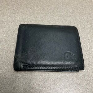 Ducks Unlimited Pebbled Leather Bifold Black Wallet W ID Flap Men’s Hunting